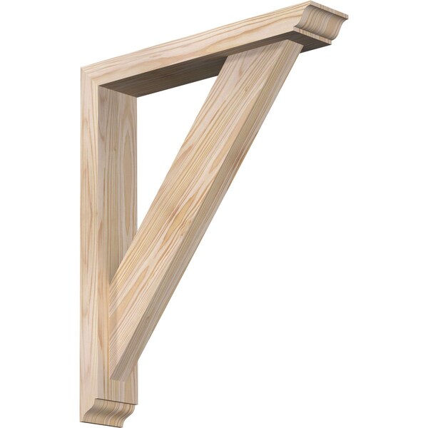 Ekena Millwork Traditional Traditional Smooth Bracket w/ Offset Brace, Douglas Fir, 3 1/2"W x 18"D x 22"H BKT0402X18X22TRA01SDF - main